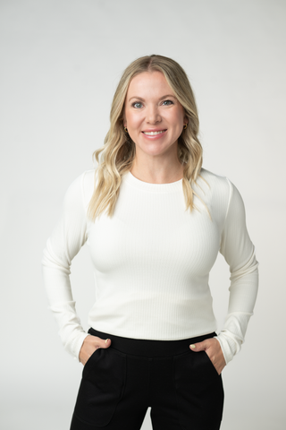 Reese Ribbed Long Sleeve Top - Ivory