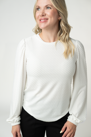 Miranda Dot Top - White