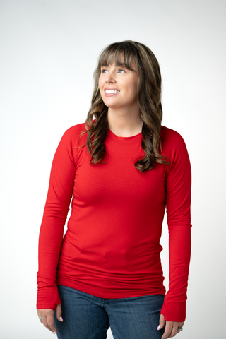 Blair Long Sleeve Top - Red