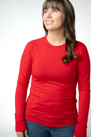 Blair Long Sleeve Top - Red