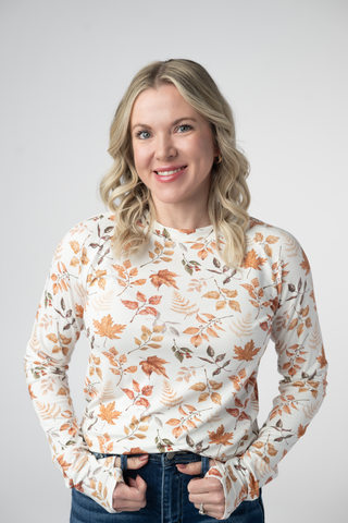 Blair Long Sleeve Top - Harvest Leaves