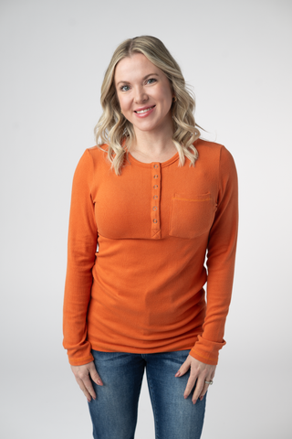 Georgia Long Sleeve Top - Pumpkin Spice