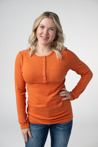 Georgia Long Sleeve Top - Pumpkin Spice
