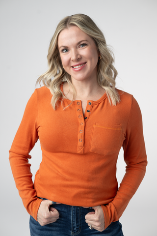 Georgia Long Sleeve Top - Pumpkin Spice