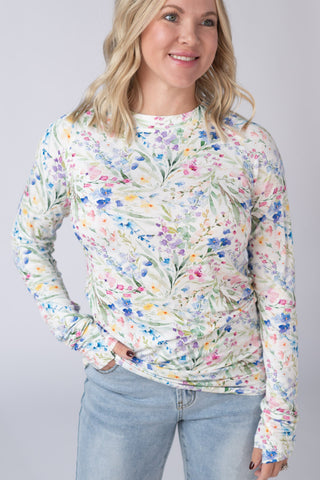 Blair Long Sleeve Top - Cottage Floral