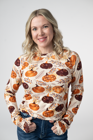 Blair Long Sleeve Top - Autumn Gourds