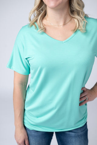 Chloe Cozy Tee - Turquoise