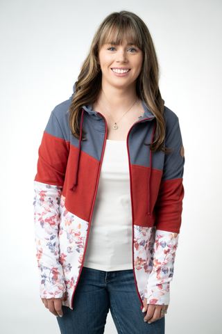 Colorblock Fullzip - Autumn Watercolor Mix