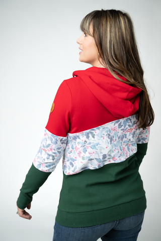 Colorblock Fullzip - Red, Winter Berry, Evergreen