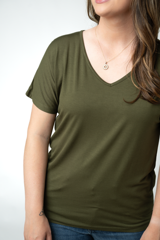 Chloe Cozy Top - Dark Olive