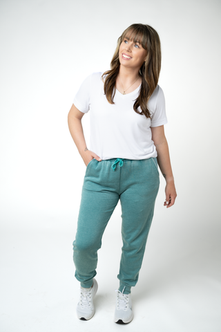 Vintage Wash Joggers - Teal