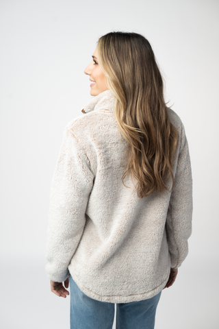 Ryan 1/4 Zip Sherpa - Camel