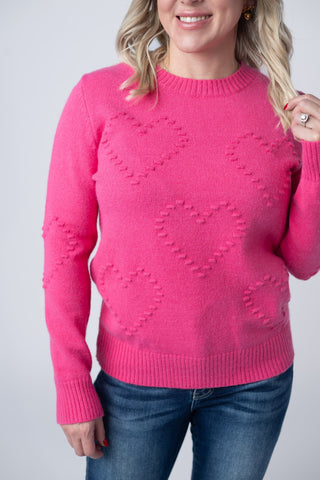 Be Mine Sweater - Hot Pink