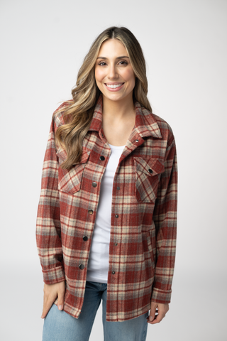 Norah Shacket - Brick Plaid