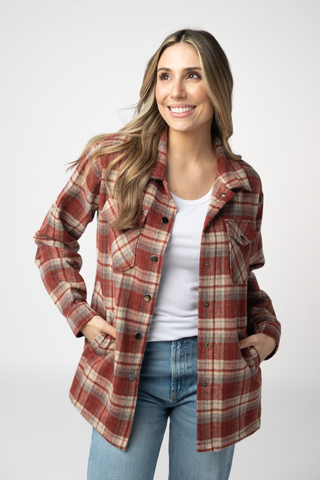 Norah Shacket - Brick Plaid