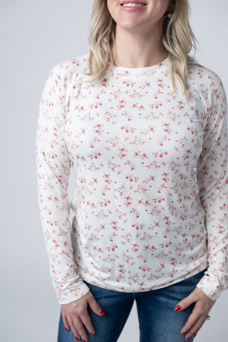 Blair Long Sleeve Top - Micro Pink Floral