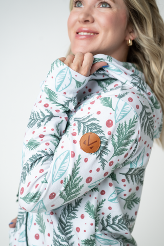 Fullzip Hoodie - Berry + Pine
