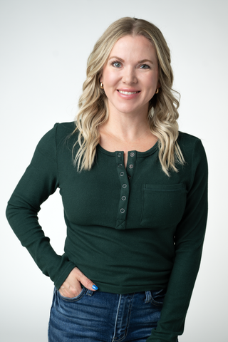 Georgia Long Sleeve Top - Evergreen