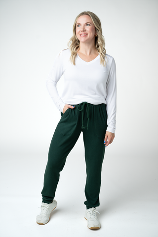 Corrine Joggers - Evergreen