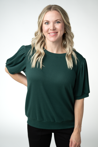 Katie Cozy Top - Evergreen