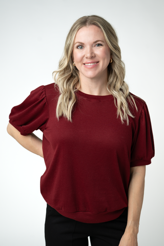 Katie Cozy Top - Cranberry
