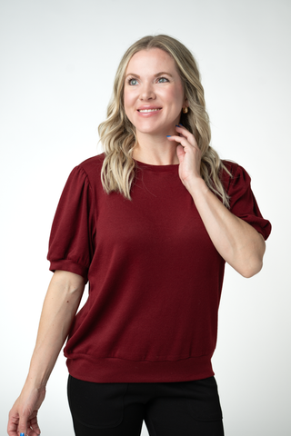 Katie Cozy Top - Cranberry