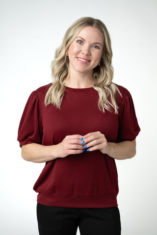 Katie Cozy Top - Cranberry