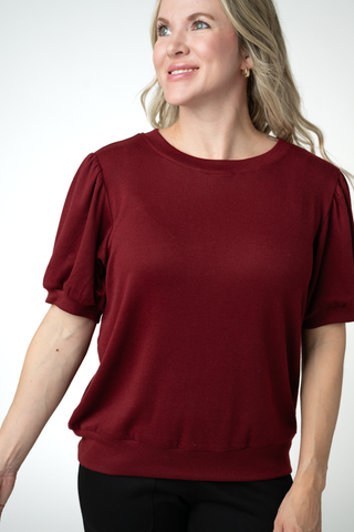 Katie Cozy Top - Cranberry