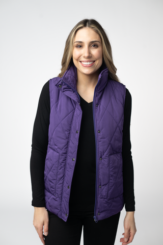 Remy Zip Up Vest - Purple