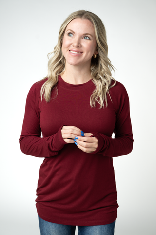 Blair Long Sleeve Top - Cranberry