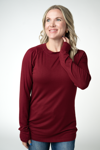Blair Long Sleeve Top - Cranberry