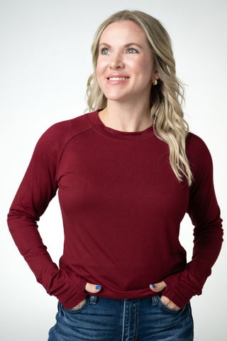 Blair Long Sleeve Top - Cranberry