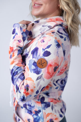 Soft Funnel Neck - Sunset Watercolor Floral