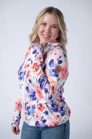 Soft Funnel Neck - Sunset Watercolor Floral