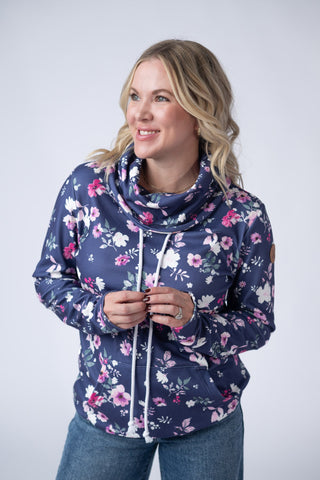 Soft Funnel Neck - Navy Floral