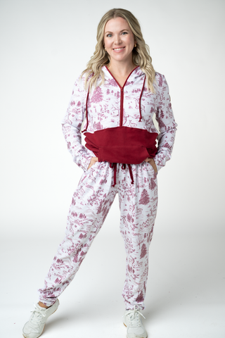 Classic Joggers -  Cranberry Woodland
