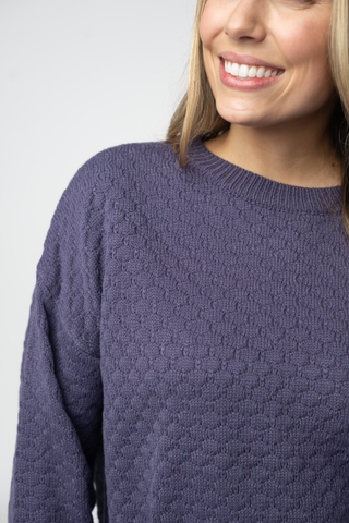Gianna Pullover Sweater - Slate Blue