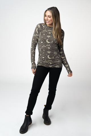 Blair Long Sleeve Top - Celestial Nights