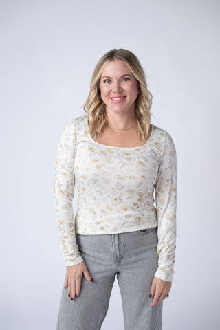 Alyssa Long Sleeve Top - Blush Floral