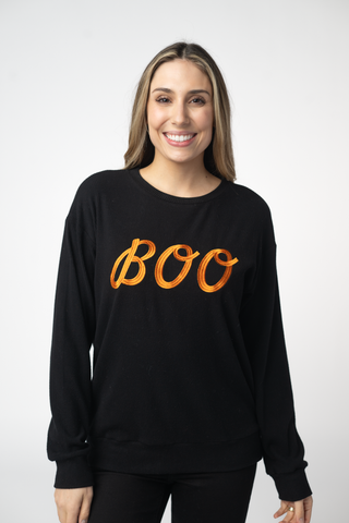 Corrine Embroidered Pullover Top - BOO