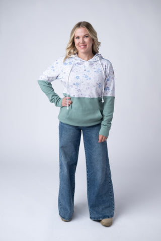 Hailey Pullover Hoodie - Spring Meadows and Sage