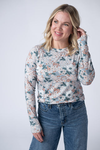 Blair Long Sleeve Top - Ditsy Blush Floral