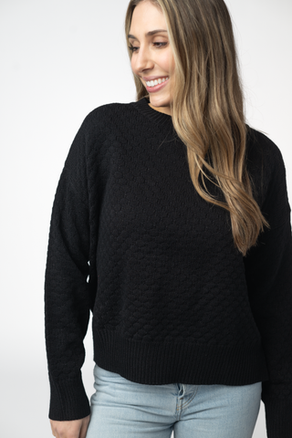 Gianna Pullover Sweater - Black
