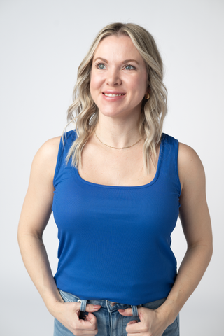 Rachel Ribbed Tank - Royal Blue