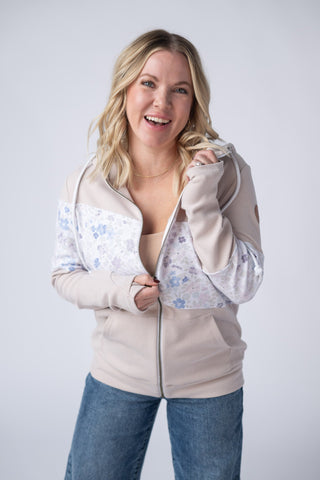 Colorblock Fullzip - Spring Meadows Neutral Mix