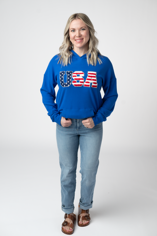 Corrine Hoodie - Royal Blue USA
