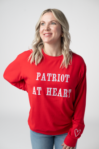 Corrine Embroidered Pullover Top - Patriot at Heart