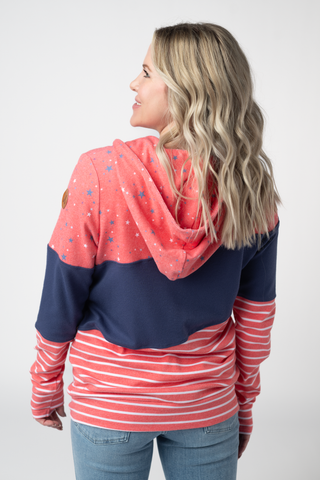 Colorblock Fullzip - Liberty Stars, Navy, and Stripes Trio