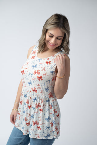 Renee Ruffle Tank Top - American Bows