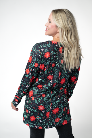 Cori Cardigan - Poinsettia Nights